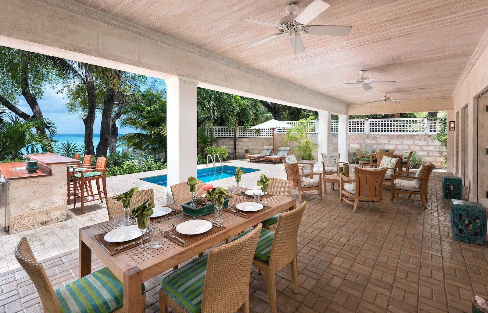 Latitudevillarentalbarbadospatiodining Barbados Barbados
