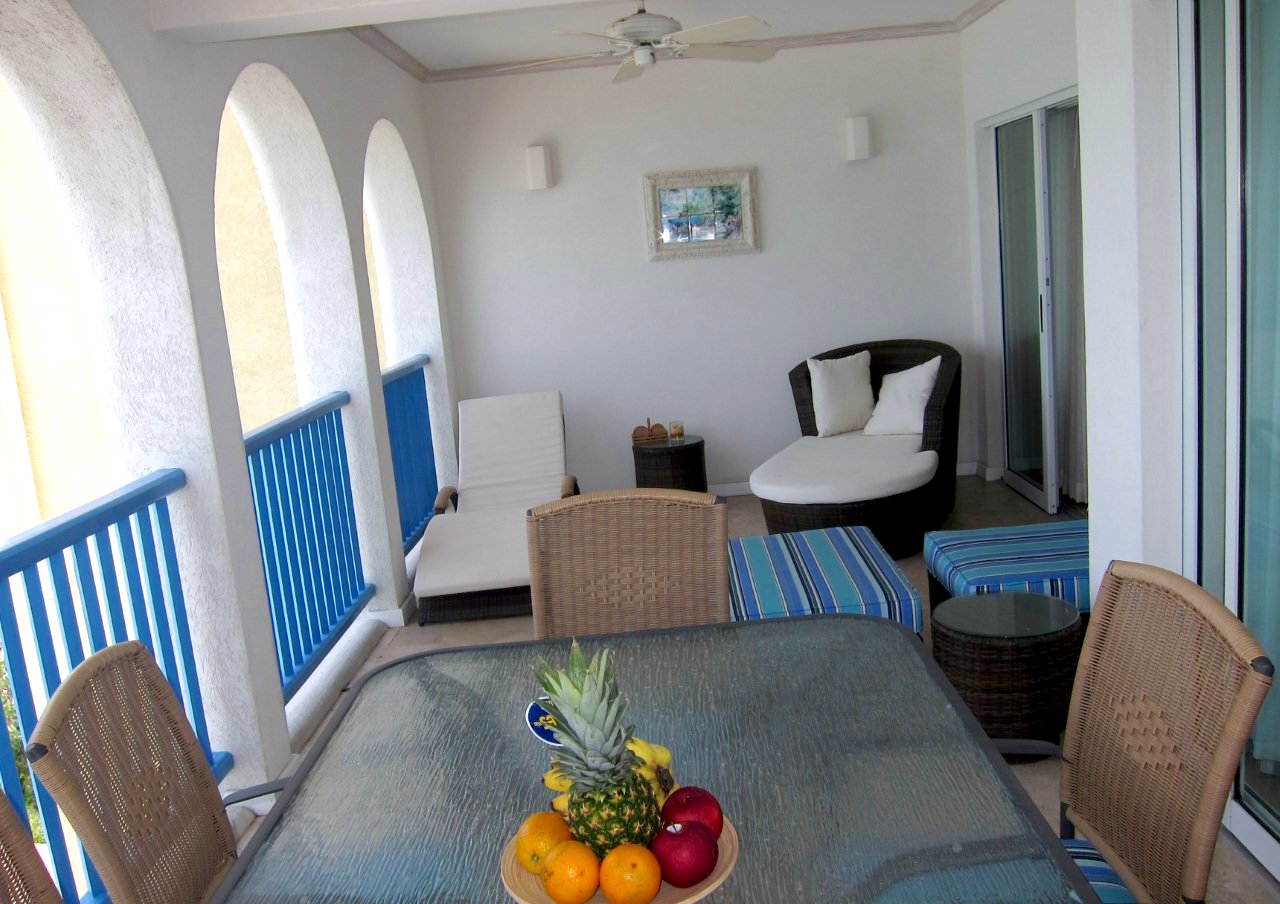Maxwell Beach Villas 403 balcony Barbados Barbados