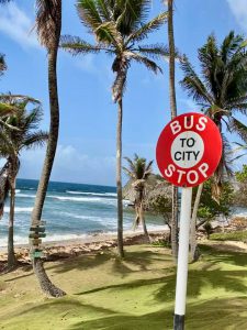 Barbados-bus-stop-beach